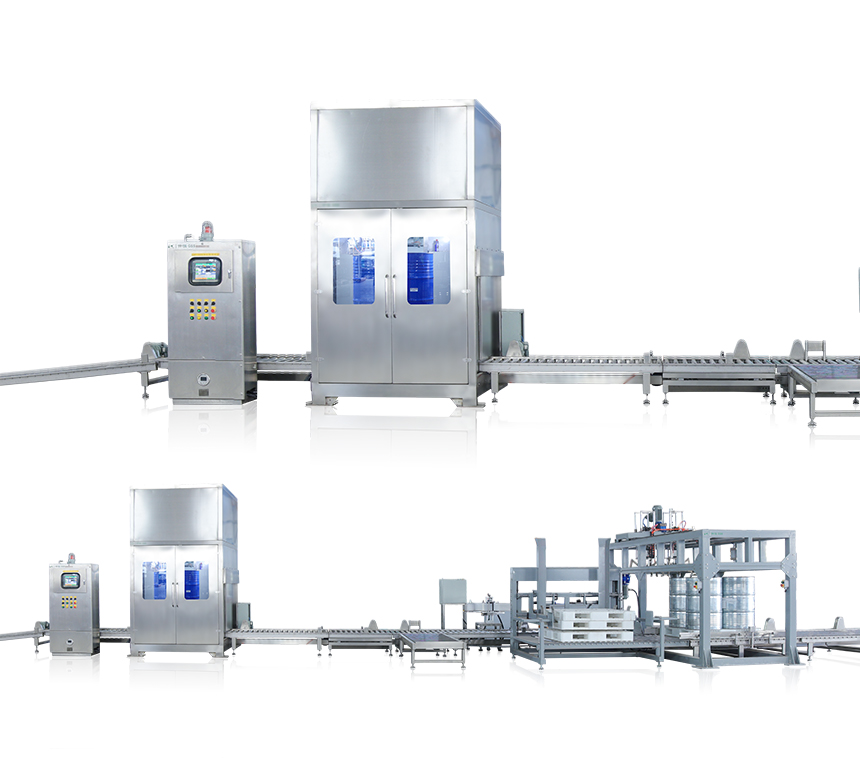 GAF-300L2S-AL-EX  200L自动寻口灌装线